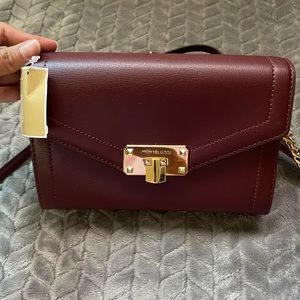 Michael Kors burgundy crossbody bag